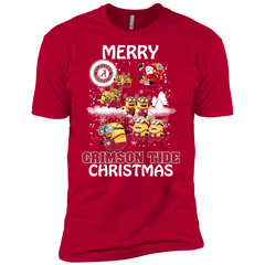 Alabama Crimson Tide T Shirts Minions Santa Claus Merry Christmas Men's Sleeve Shirt - The White Eagles