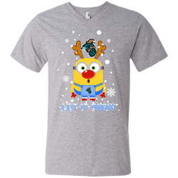 Minion Coastal Carolina Chanticleers Ugly Christmas Sweaters Let It Snow Men's V-Neck T-Shirt - The White Eagles