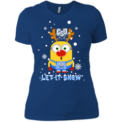 Minion Charleston Southern Buccaneers Ugly Christmas Sweaters Let It Snow Ladies' Shirt - The White Eagles
