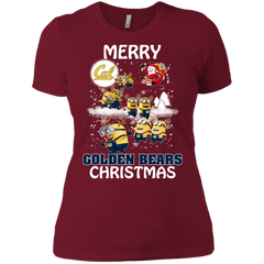 California Golden Bears T Shirts Minions Santa Claus Merry Christmas Ladies' Shirt - The White Eagles