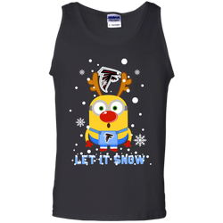 Minion Atlanta Falcons Ugly Christmas Sweaters Let It Snow Tank Top - The White Eagles