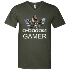 A-badass Gamer Fortnite Adidas Men's V-Neck T-Shirt - The White Eagles