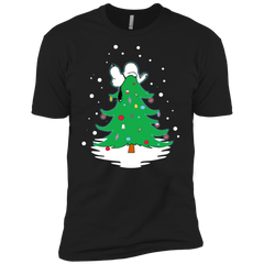 Snoopy Tree Christmas The Peanuts Movie Men's Sleeve Shirt - The White Eagles