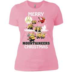 Appalachian State Mountaineers T Shirts Minions Santa Claus Merry Christmas Ladies' Shirt - The White Eagles