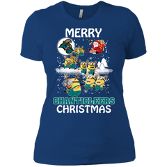 Coastal Carolina Chanticleers Ugly Christmas Sweaters Minions Santa Claus Merry Christmas Ladies' Shirt - The White Eagles
