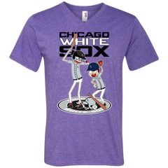 Chicago White Sox Baseball Rick And Morty Men's V-Neck T-Shirt - The White Eagles