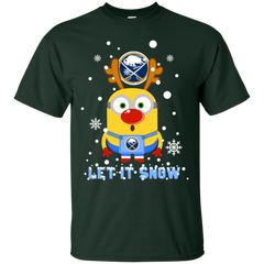 Minion Buffalo Sabres  Ugly Christmas Sweaters Let It Snow Cotton T-Shirt - The White Eagles