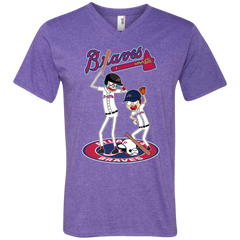 Atlanta Braves Baseball Rick And Morty Men's V-Neck T-Shirt - The White Eagles