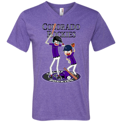 Colorado Rockies Baseball Rick And Morty Men's V-Neck T-Shirt - The White Eagles