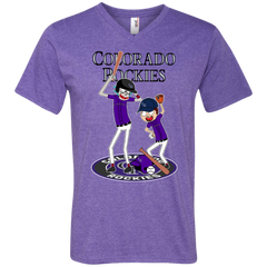 Colorado Rockies Baseball Rick And Morty Men's V-Neck T-Shirt - The White Eagles