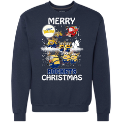 Toledo Rockets Ugly Christmas Sweaters Minions Santa Claus Merry Christmas Sweatshirt - The White Eagles