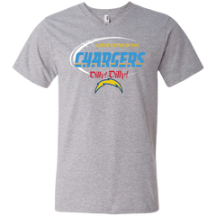 Dilly Dilly Los Angeles Chargers A True Friend Of The Chargers Men's V-Neck T-Shirt - The White Eagles