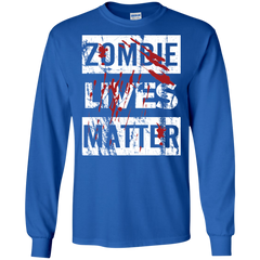 Zombie Lives Matter Tshirt LS Cotton T-Shirt - The White Eagles