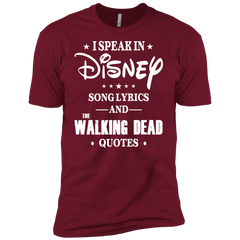 I Speak In Disney Song Lyrics And The Walking Dead Quotes Shirt Men's Sleeve Shirt - The White Eagles