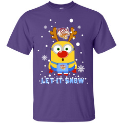 Minion Bethune-cookman Wildcats Ugly Christmas Sweaters Let It Snow Cotton T-Shirt - The White Eagles