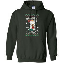 All I Want For Christmas Is Books Snoopy The Peanuts Movie Hoodie - The White Eagles