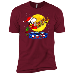 Snoopy Santa Claus Christmas The Peanuts Movie Men's Sleeve Shirt - The White Eagles