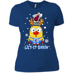 Minion Miami Heat Ugly Christmas Sweaters Let It Snow Ladies' Shirt - The White Eagles