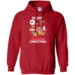 Fresno State Bulldogs Ugly Christmas Sweaters Minions Santa Claus Merry Christmas Hoodie - The White Eagles