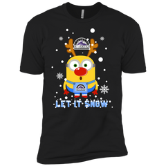 Minion Colorado Rockies  Ugly Christmas Sweaters Let It Snow Men's Sleeve Shirt - The White Eagles