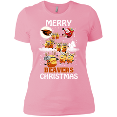Oregon State Beavers Ugly Christmas Sweaters Minions Santa Claus Merry Christmas Ladies' Shirt - The White Eagles