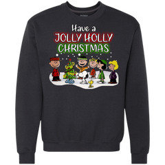 Have A Jolly Holly Christmas The Peanuts Movie Snoopy Charlie Brown Woodstock Sweatshirt - The White Eagles
