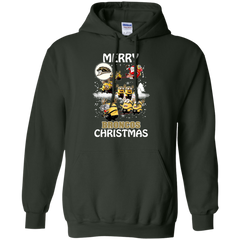Western Michigan Broncos Ugly Christmas Sweaters Minions Santa Claus Merry Christmas Hoodie - The White Eagles