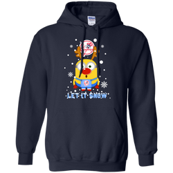 Minion New York Yankees  Ugly Christmas Sweaters Let It Snow Hoodie - The White Eagles