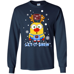 Minion Missouri State Bears Ugly Christmas Sweaters Let It Snow LS Cotton T-Shirt - The White Eagles