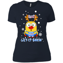 Minion Atlanta Braves  Ugly Christmas Sweaters Let It Snow Ladies' Shirt - The White Eagles