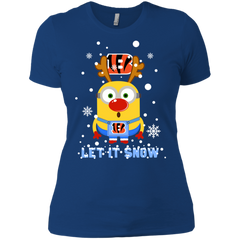 Minion Cincinnati Bengals Ugly Christmas Sweaters Let It Snow Ladies' Shirt - The White Eagles