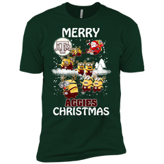 Texas A_amp_m Aggies Ugly Christmas Sweaters Minions Santa Claus Merry Christmas Men's Sleeve Shirt - The White Eagles