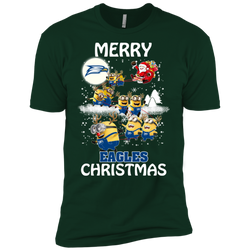 Georgia Southern Eagles Ugly Christmas Sweaters Minions Santa Claus Merry Christmas Men's Sleeve Shirt - The White Eagles