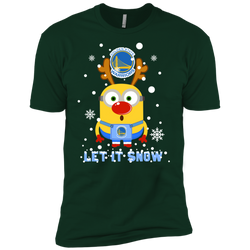 Minion Golden State Warriors Ugly Christmas Sweaters Let It Snow Men's Sleeve Shirt - The White Eagles