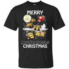 Appalachian State Mountaineers T Shirts Minions Santa Claus Merry Christmas Cotton T-Shirt - The White Eagles