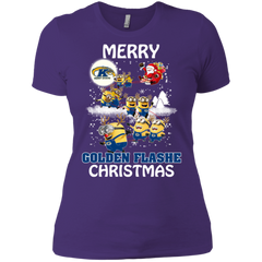 Kent State Golden Flashes Ugly Christmas Sweaters Minions Santa Claus Merry Christmas Ladies' Shirt - The White Eagles