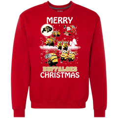 Colorado Buffaloes Ugly Christmas Sweaters Minions Santa Claus Merry Christmas Sweatshirt - The White Eagles