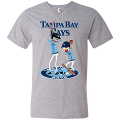 Tampa Bay Rays Baseball Rick And Morty Men's V-Neck T-Shirt - The White Eagles