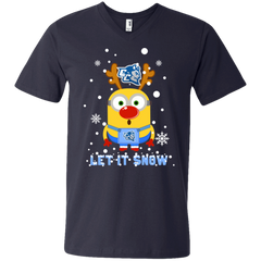 Minion Central Connecticut State Blue Devils Ugly Christmas Sweaters Let It Snow Men's V-Neck T-Shirt - The White Eagles