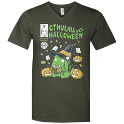 Cthulhu Likes Halloween Shirt Men's V-Neck T-Shirt - The White Eagles