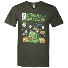 Cthulhu Likes Halloween Shirt Men's V-Neck T-Shirt - The White Eagles