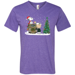 New York Jets Snoopy The Peanuts Ugly Christmas Sweater  Super Bowl Men's V-Neck T-Shirt - The White Eagles