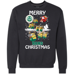 Colorado State Rams Ugly Christmas Sweaters Minions Santa Claus Merry Christmas Sweatshirt - The White Eagles