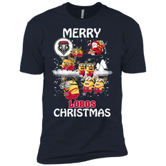 New Mexico Lobos Ugly Christmas Sweaters Minions Santa Claus Merry Christmas Men's Sleeve Shirt - The White Eagles