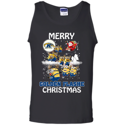 Kent State Golden Flashes Ugly Christmas Sweaters Minions Santa Claus Merry Christmas Tank Top - The White Eagles