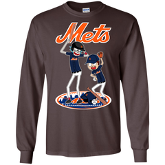 New York Mets Baseball Rick And Morty LS Cotton T-Shirt - The White Eagles