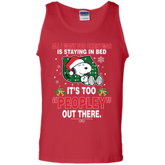 I Want For Christmas Is Staying In Bed Snoopy The Peanuts Movie Tank Top - The White Eagles