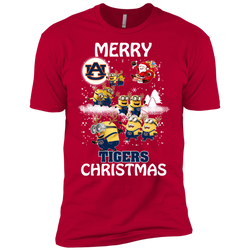 Auburn Tigers Ugly Christmas Sweaters Minions Santa Claus Merry Christmas Men's Sleeve Shirt - The White Eagles