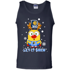 Minion Indiana Pacers Ugly Christmas Sweaters Let It Snow Tank Top - The White Eagles