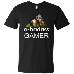 A-badass Gamer Adidas Fortnite Men's V-Neck T-Shirt - The White Eagles